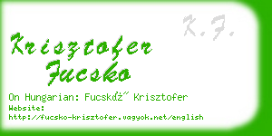 krisztofer fucsko business card